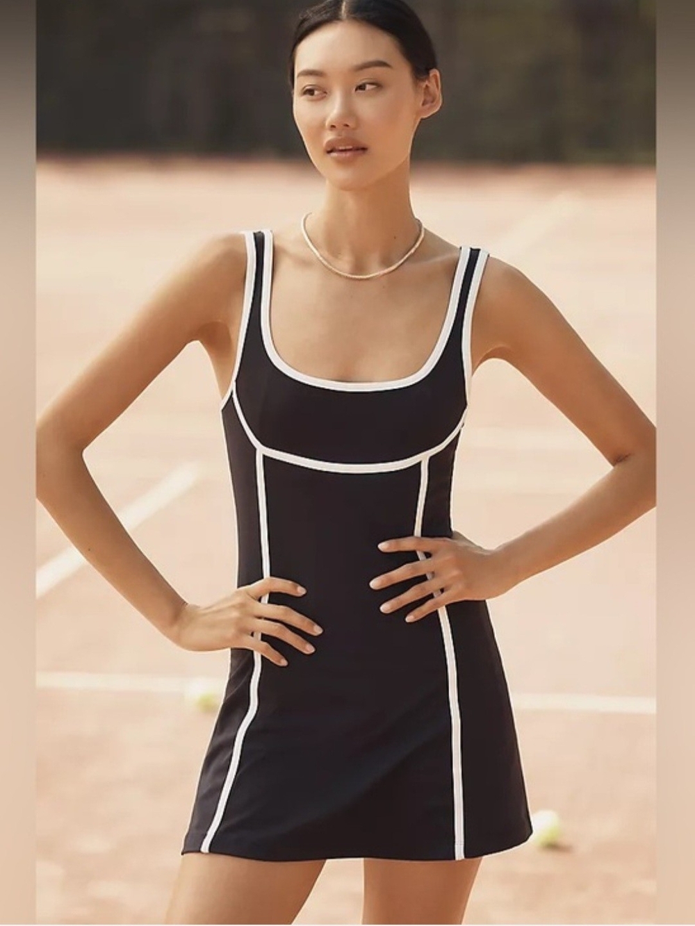 Daily Practice Piped Mini Dress
